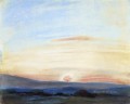 Estudio del cielo poniente Sol romántico Eugene Delacroix